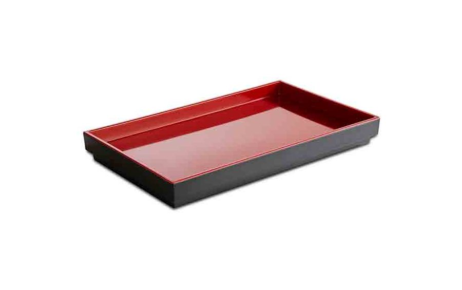 GN 1/4 Tablett ASIA PLUS 26,5x16,2cm schwarz, rot