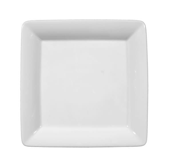 Platte eckig mit Fahne 25x25cm BUFFET GOURMET weiß