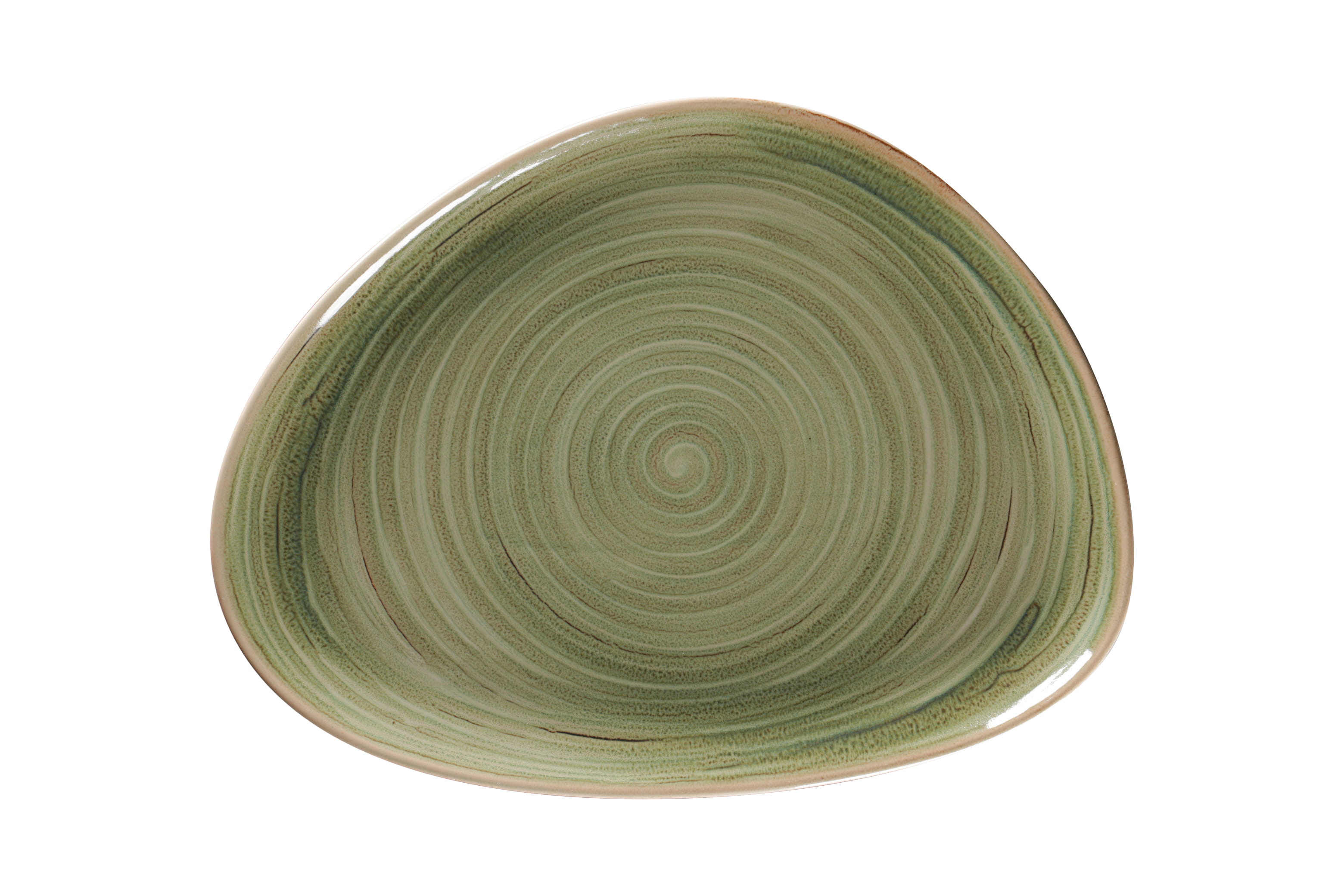 Teller organisch 32,6x25cm RAKSTONE SPOT emerald green