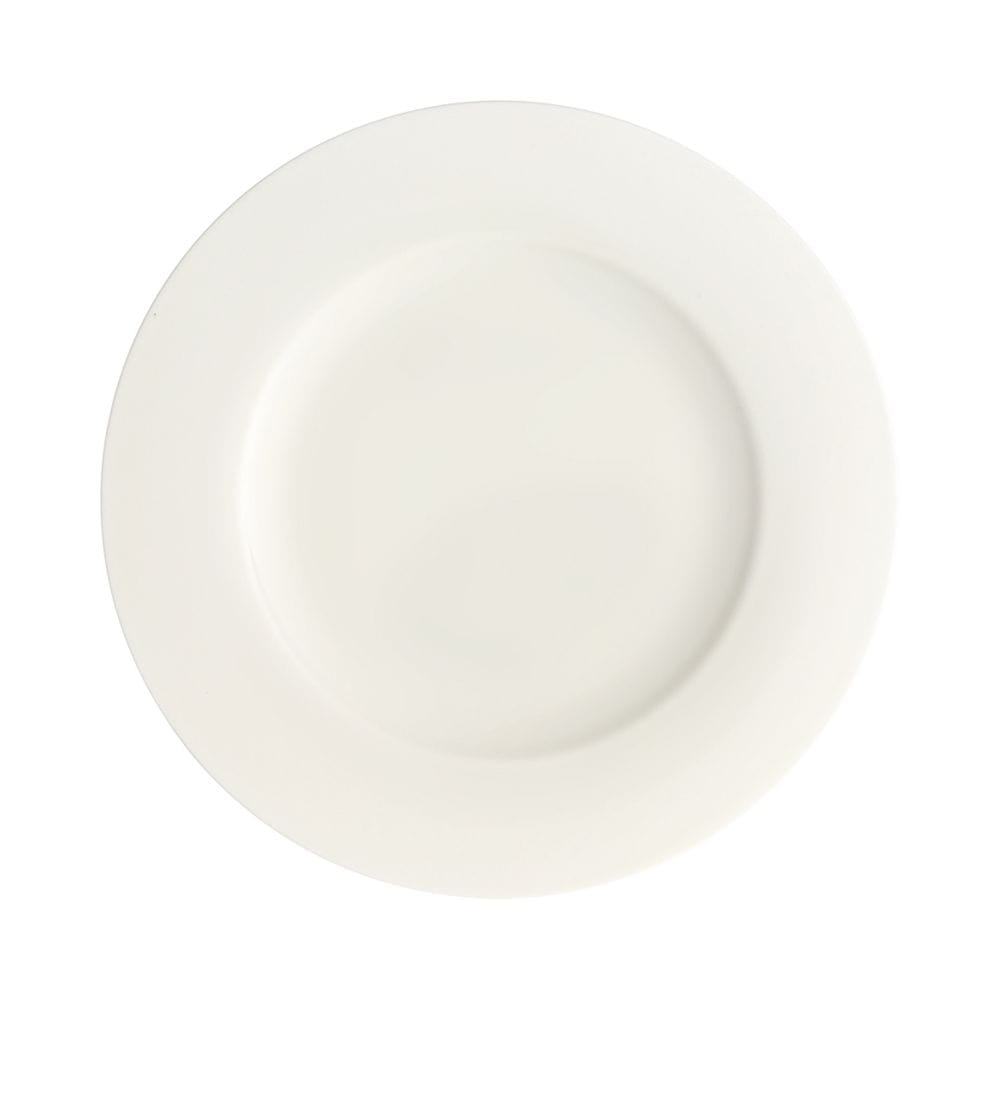 Teller flach 28cm Stella, weißer Hotelporzellan-Speiseteller von Villeroy & Boch für Gastronomie, spülmaschinen- und mikrowellengeeignet