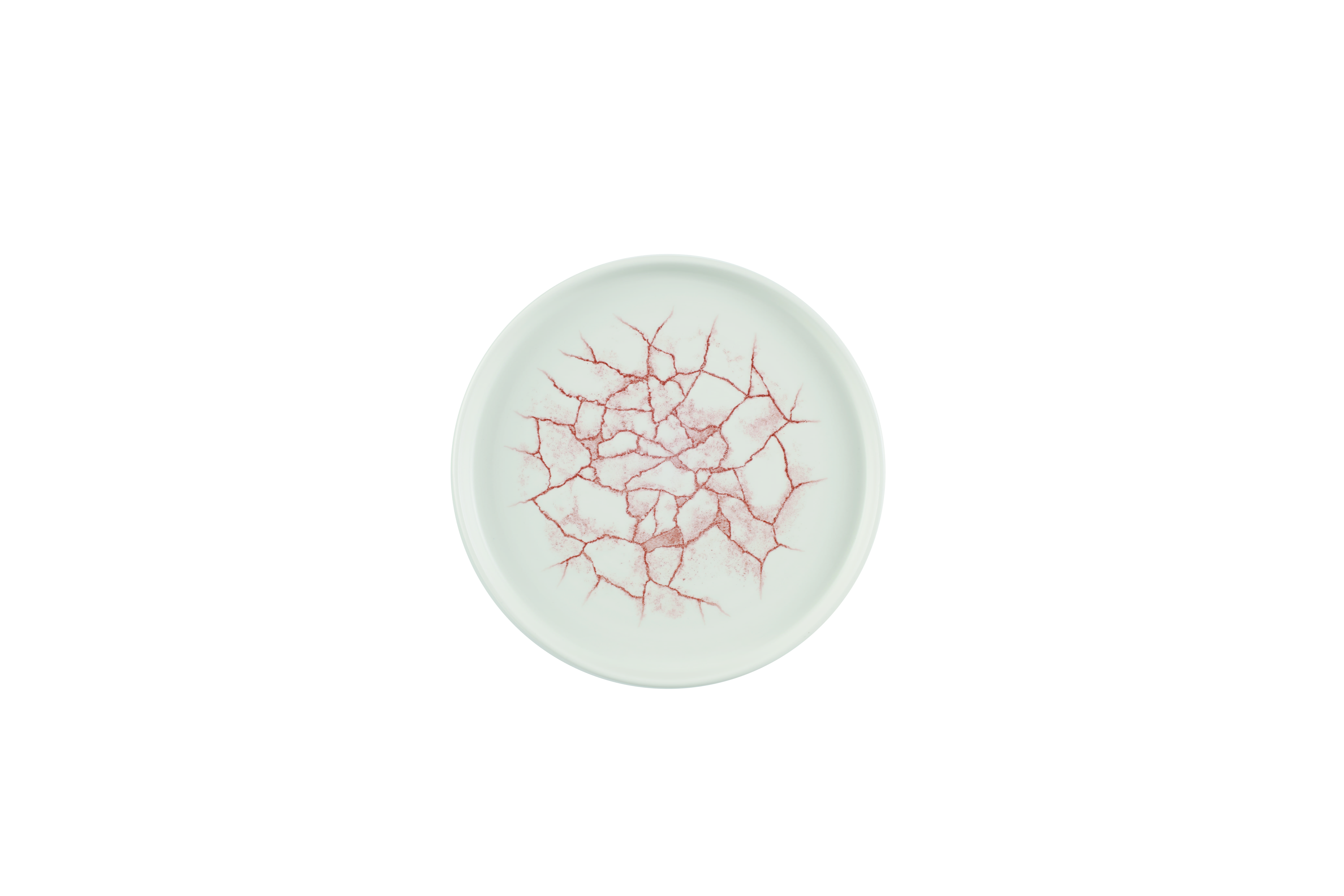 Teller flach walled 21cm KINTSUGI coral