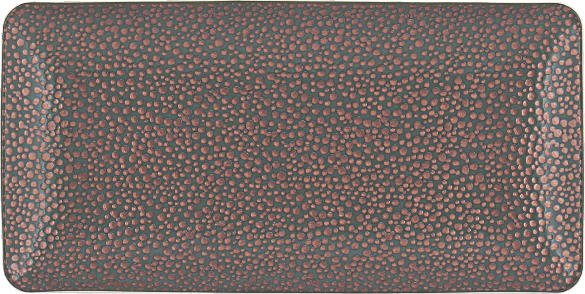 Platte rechteckig coup 18x9cm PURITY PEARLS METALL copper