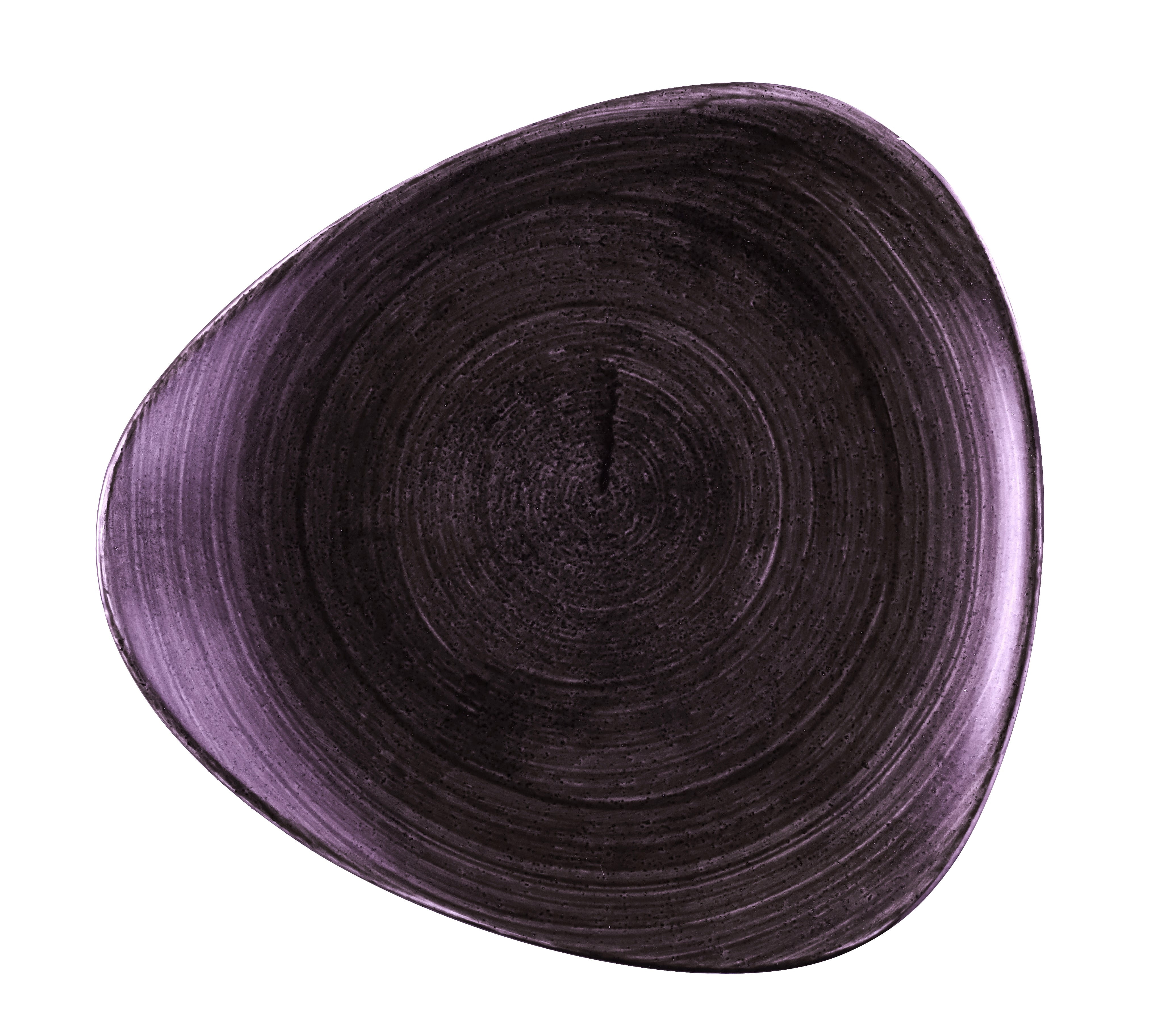 Teller flach dreieckig 26,5cm STONECAST PATINA deep purple