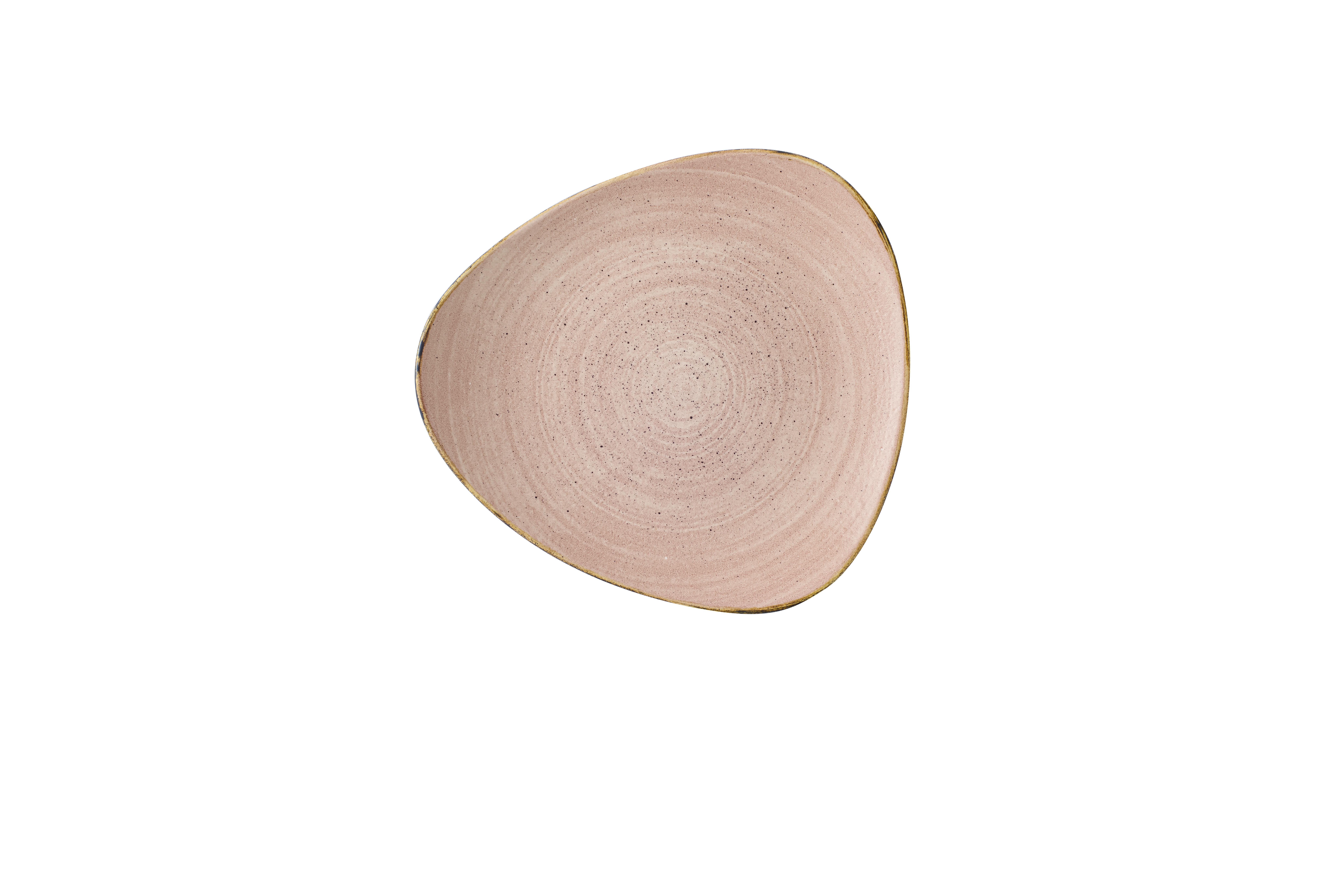 Teller flach dreieckig 26,5cm STONECAST RAW terracotta