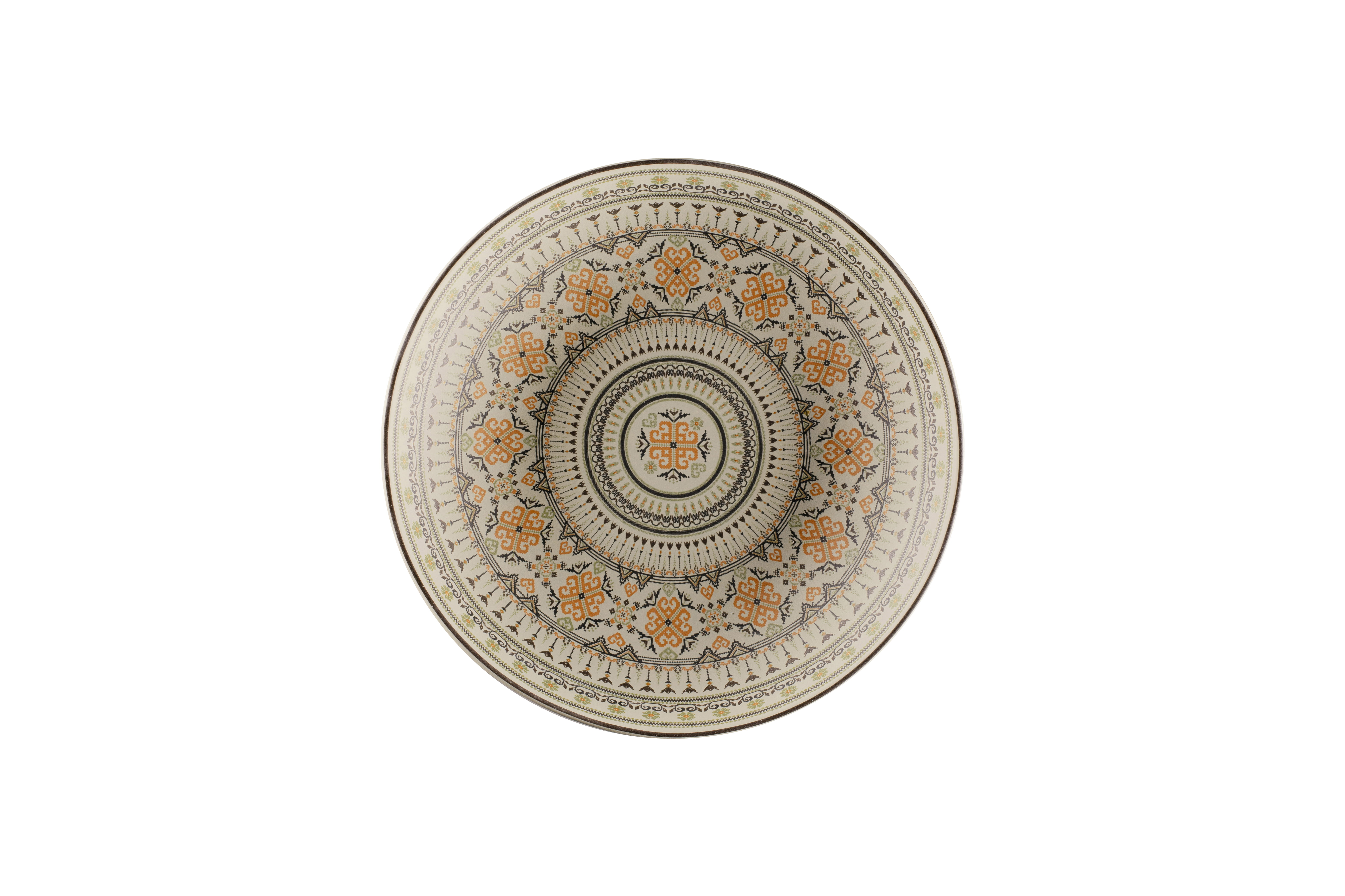 Teller tief coup Ø26,1cm H4,5cm 1,085L ARGILA GENOA decorated grey