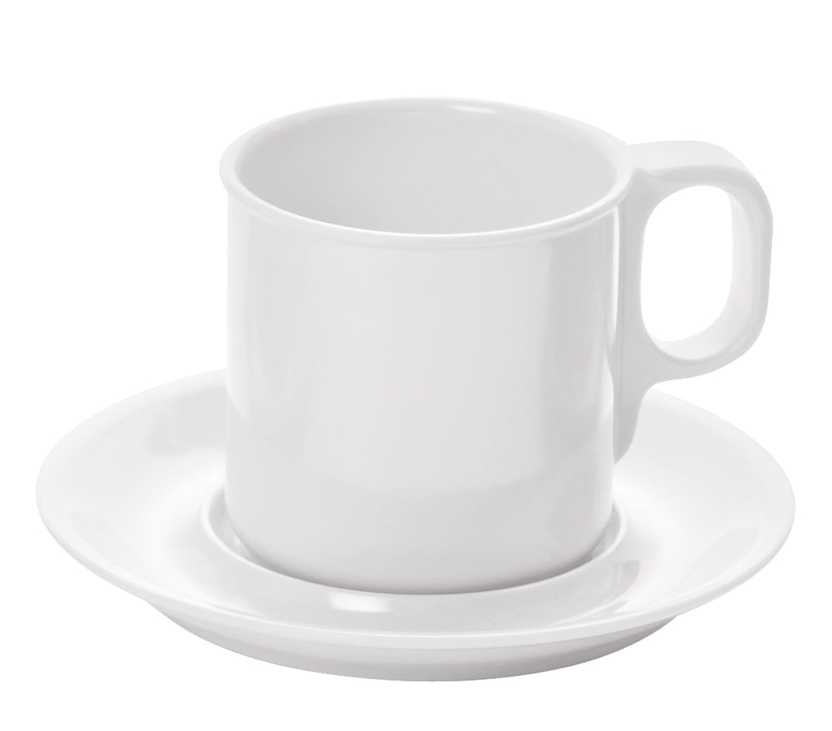 12 Stück Kaffeebecher 0,25l weiß Melamin