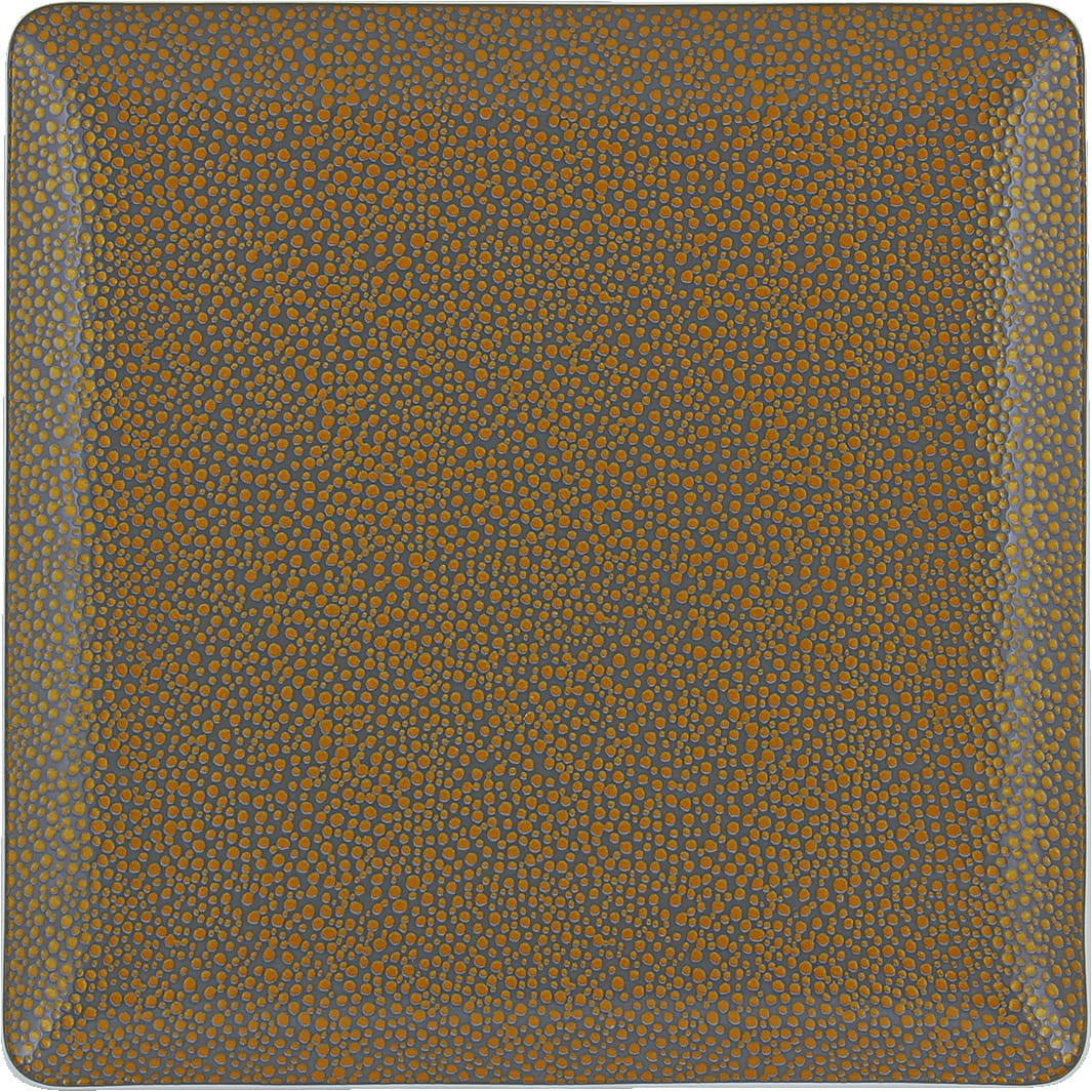 Teller flach quadratisch coup 9x9cm PURITY PEARLS METALLIC gold