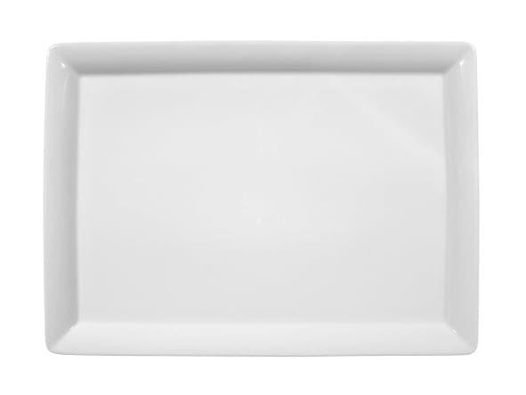 Platte eckig mit Fahne 35x25cm BUFFET GOURMET weiß