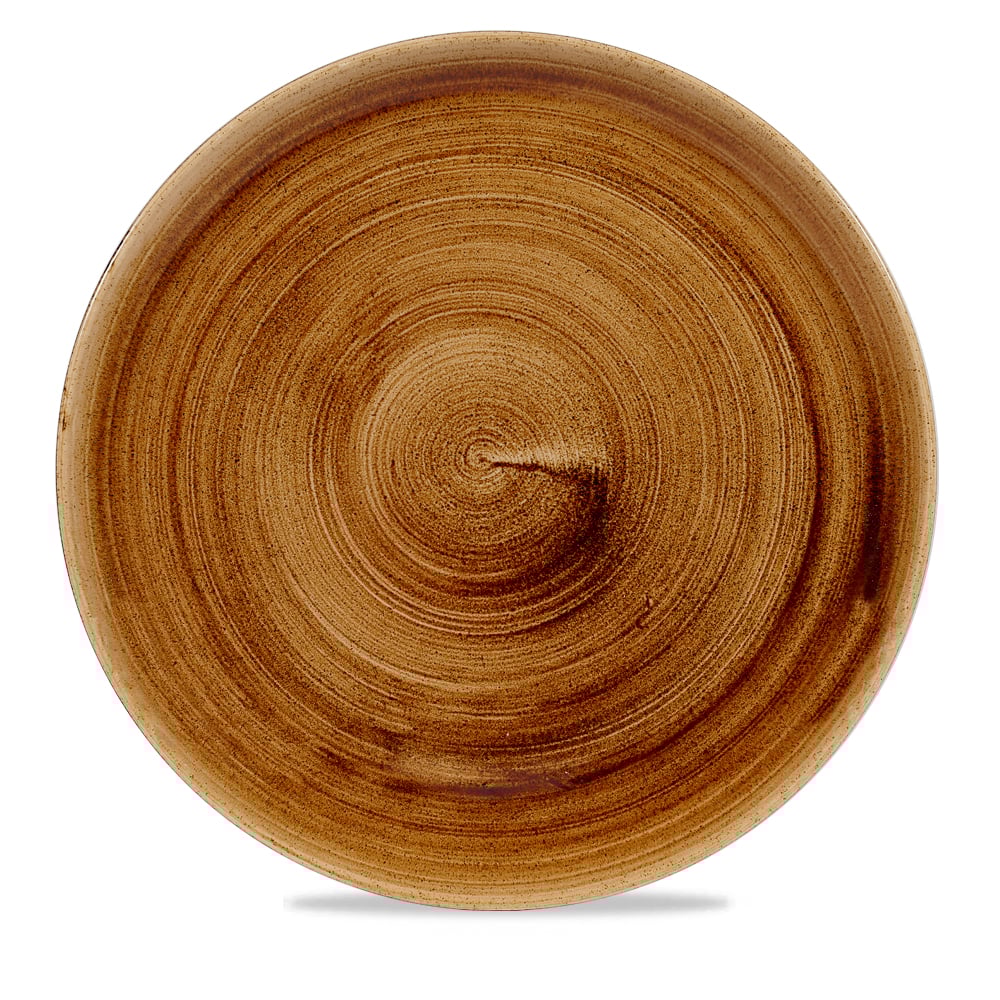 Teller flach coup 32,4cm STONECAST PATINA vintage copper