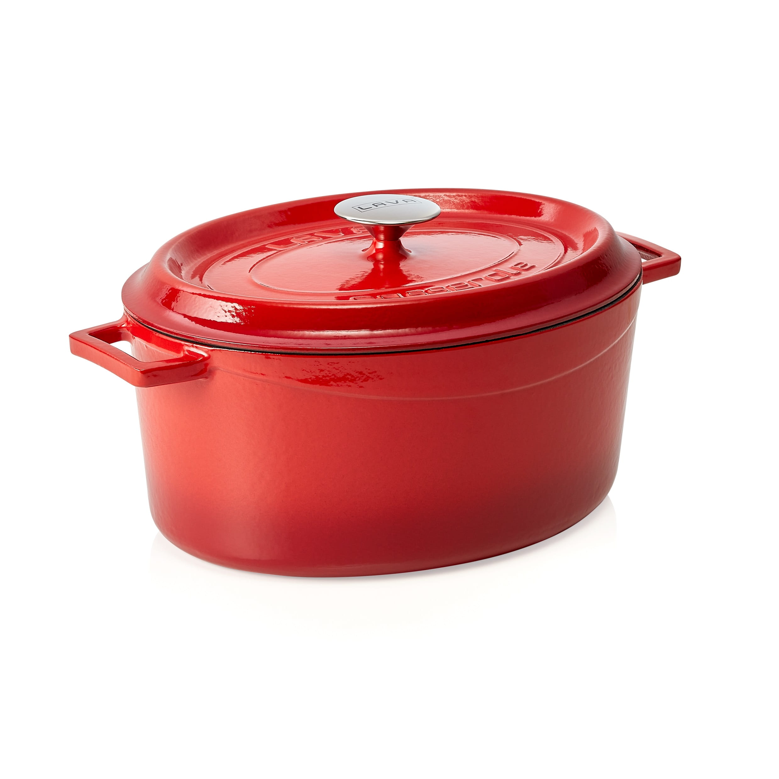 Kasserole oval 32x25x14cm LAVA rot