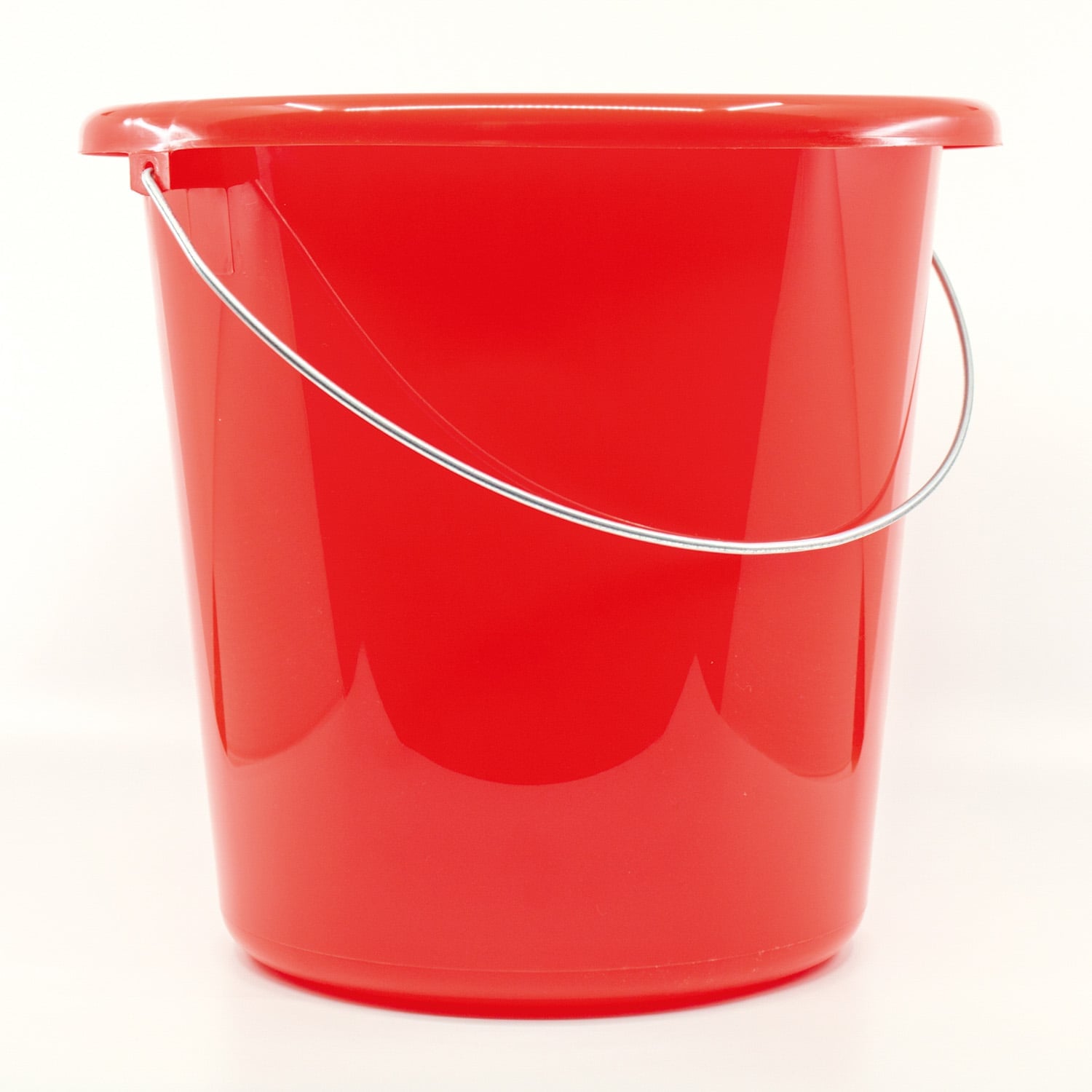 Eimer 10L mit Metallbügel rot