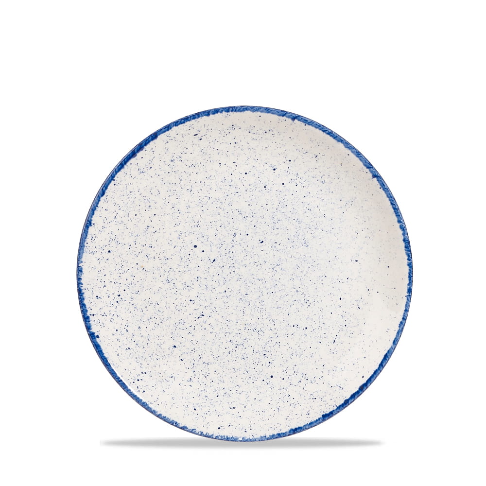 Teller flach coup 16,5cm STONECAST HINTS indigo
