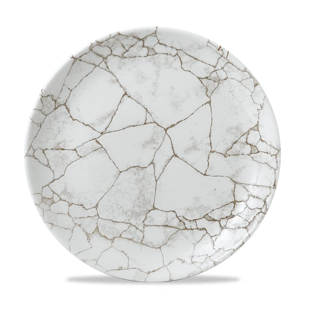 Teller flach coup 28,8cm KINTSUGI agate grey