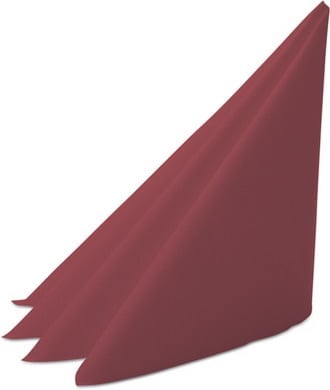 50 Stück Serviette 33x33cm 3-lagig 1/4-Falz bordeaux