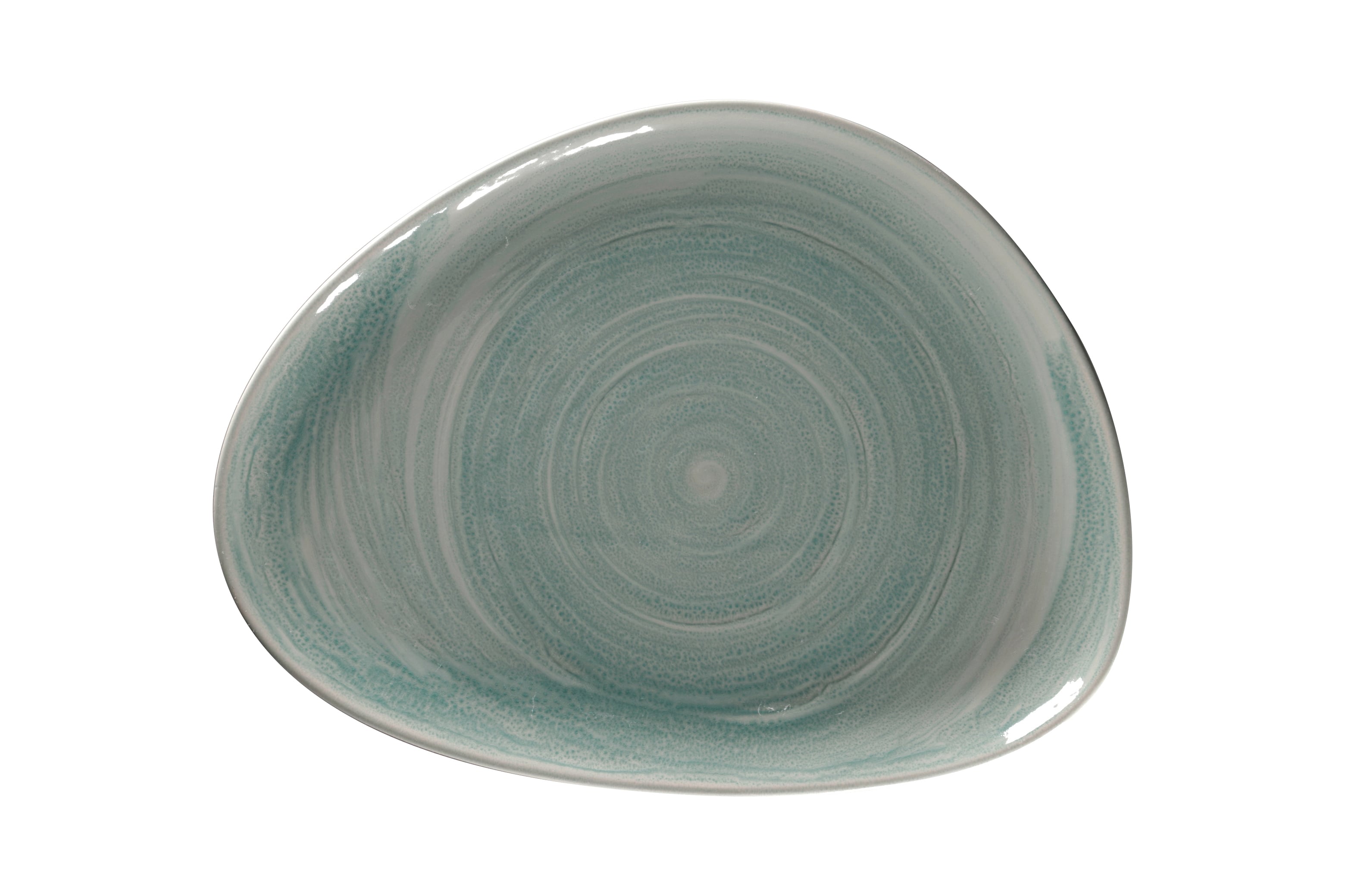 Teller organisch 32,6x25cm RAKSTONE SPOT saphire