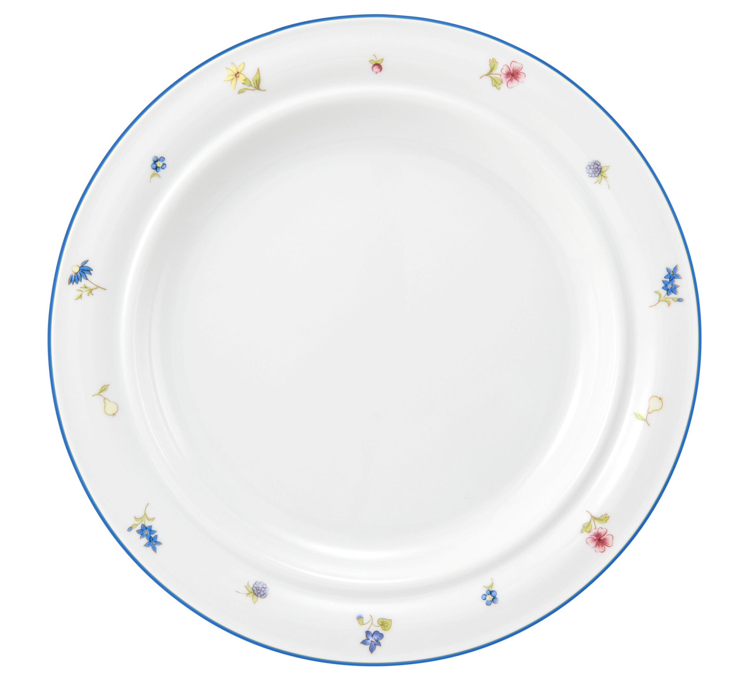 Systemteller rund flach 25,5cm COMMUNITY streublume blaue linie