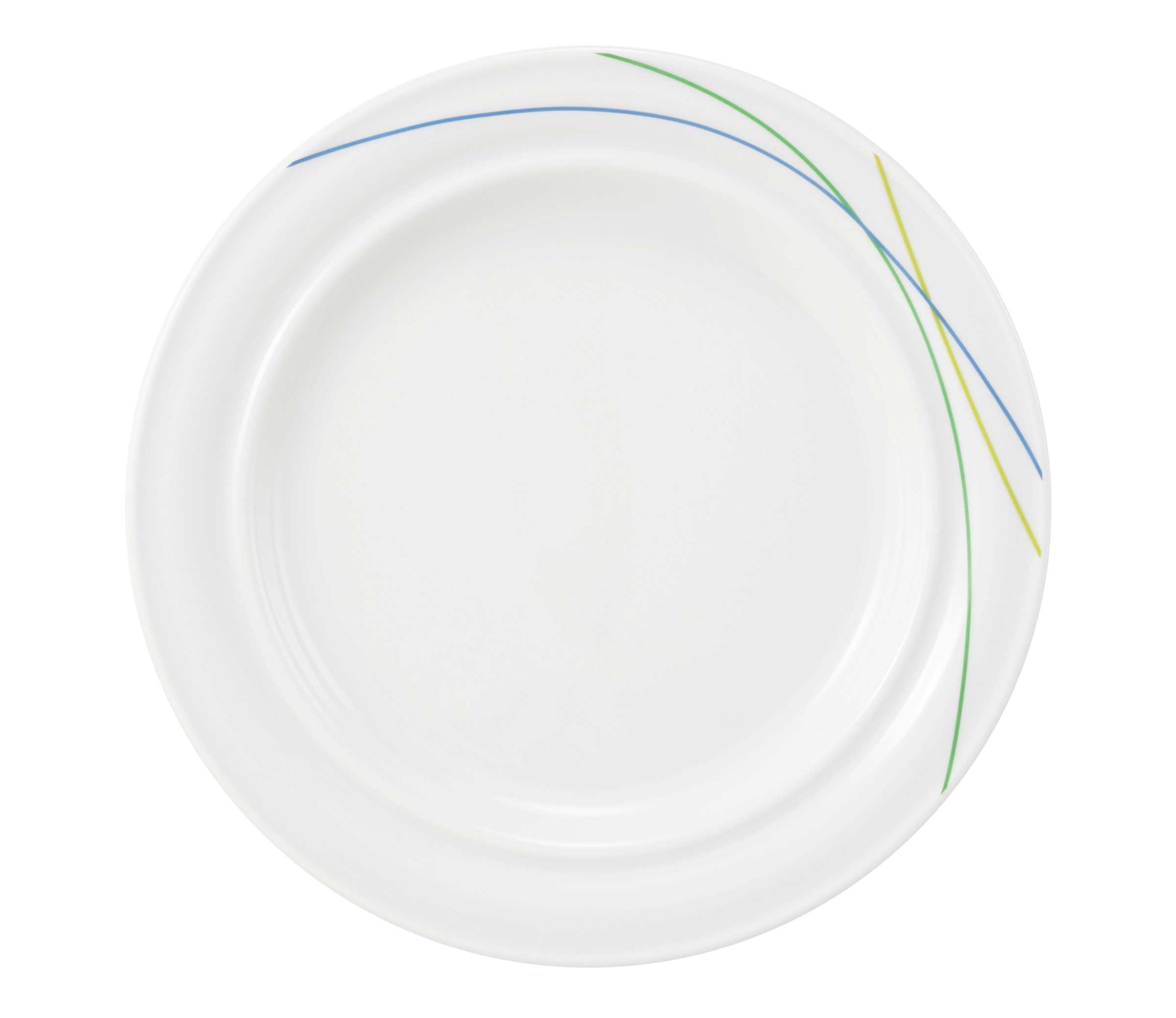 Teller rund flach 23cm Fahne COMMUNITY green line