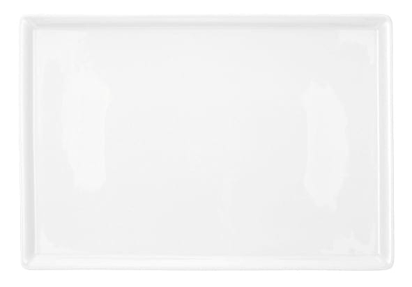  Platte eckig mit Fahne 32,5x22,4cm BUFFET GOURMET weiß