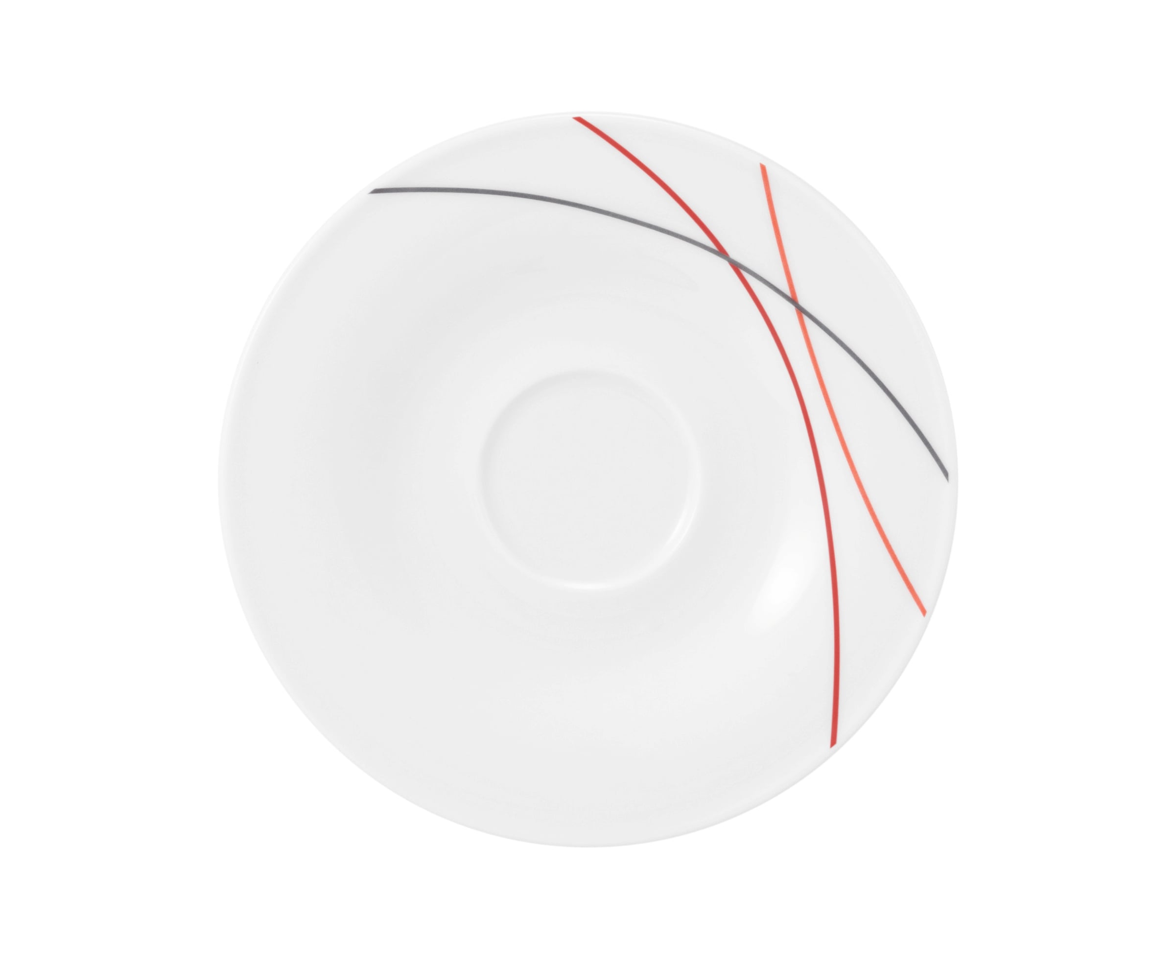 Espressountertasse rund 13,5cm COMMUNITY red line