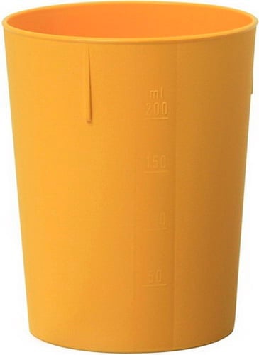 Becher 0,25L gelb stapelbar
