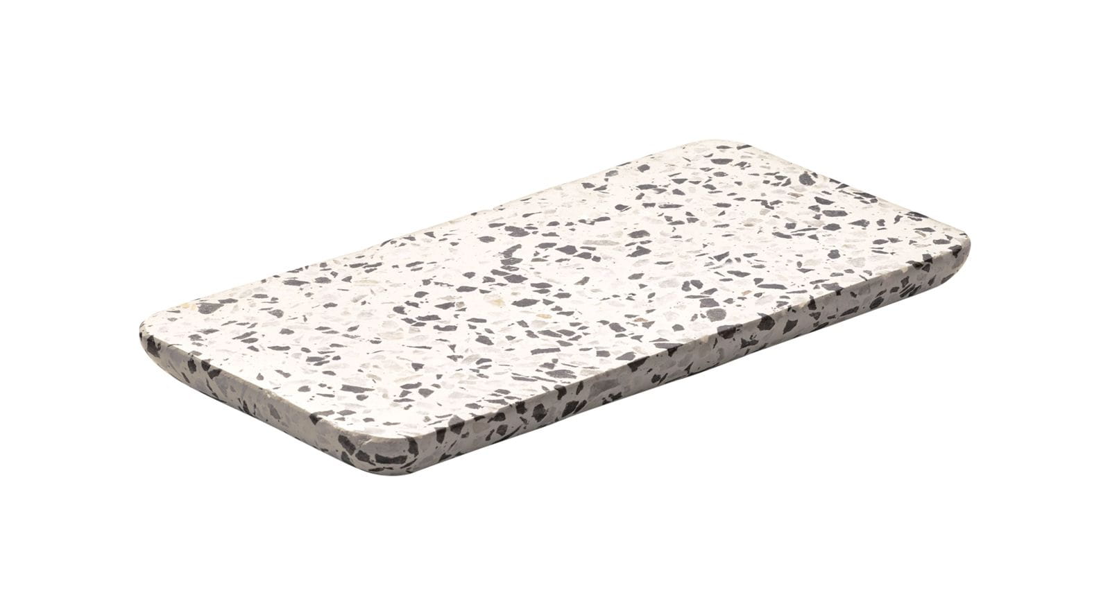 Platte rechteckig 18x9cm TERRAZZO dunkel