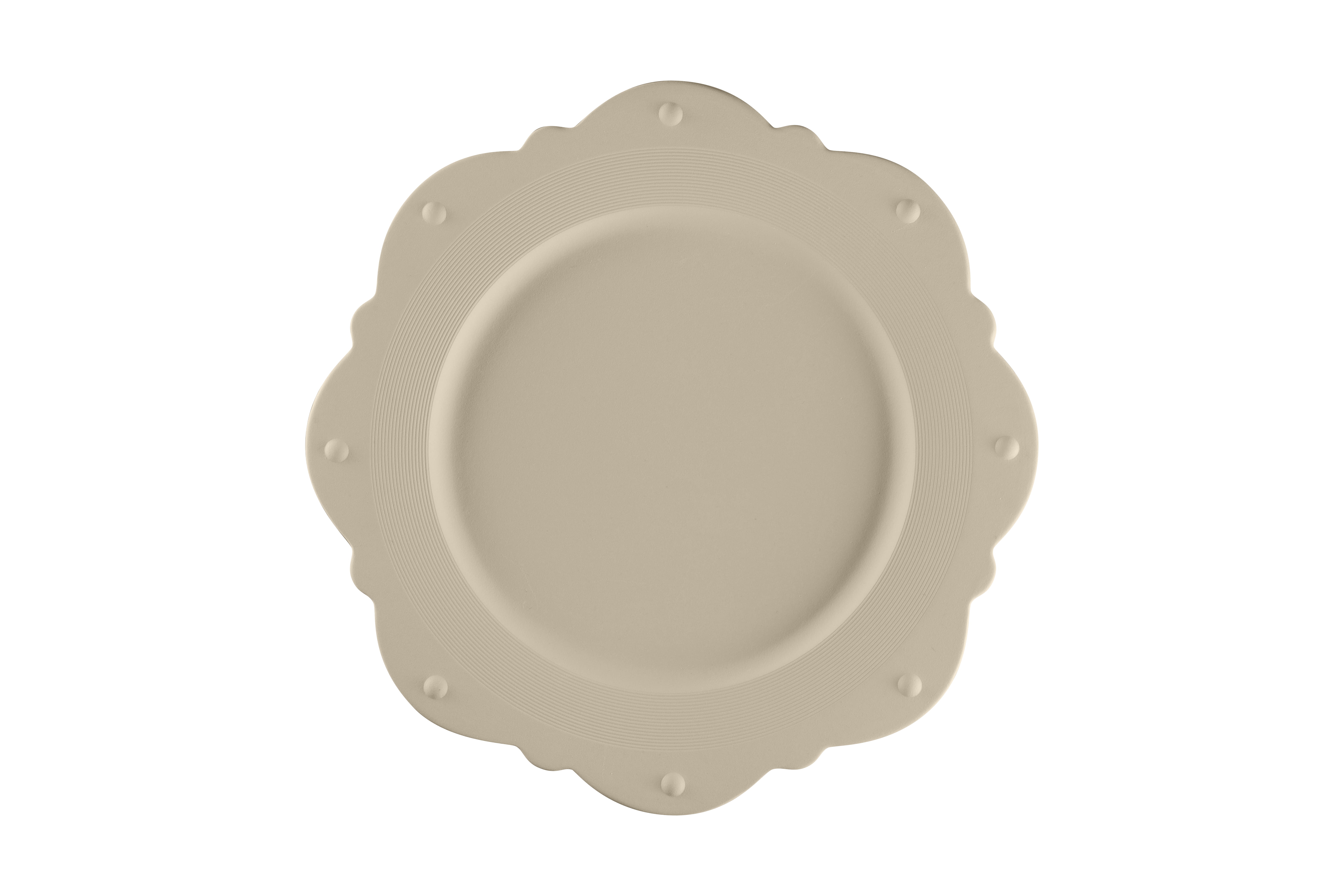 Teller festoniert Ø33,1cm H2,4cm ARGILA EPURA grey