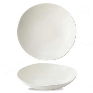 Schale mit Füßen 25cm EROSION white