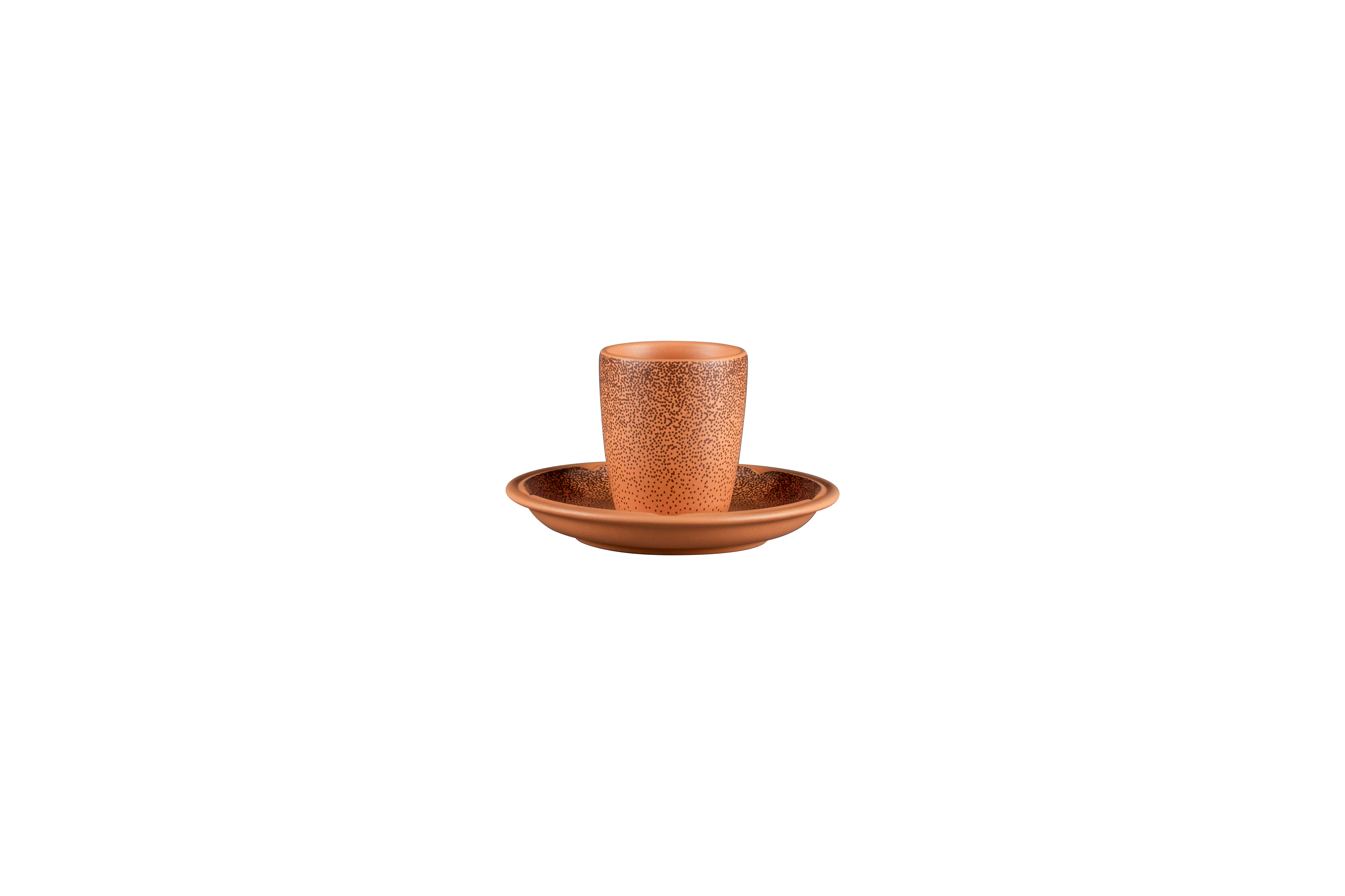 Espressotasse ohne Henkel 0,09L TERO DENIA decorated terracotta