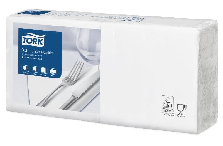 150 Stück Serviette 33x33cm 3-lagig 1/4 Falz ADVANCED weiß