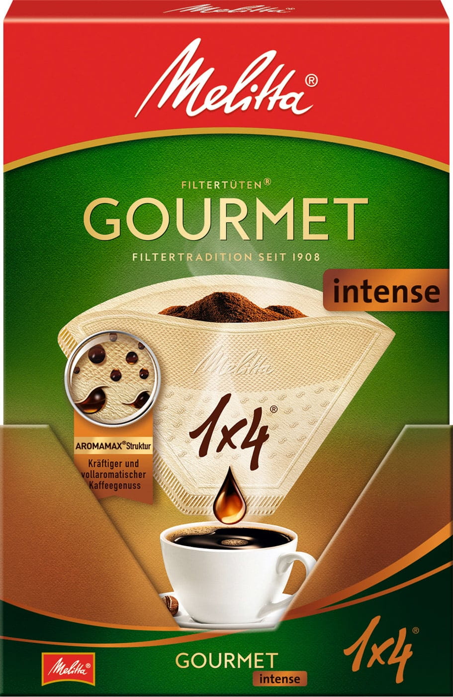 80 Stück Filtertüten 1x4 GOURMET INTENSE
