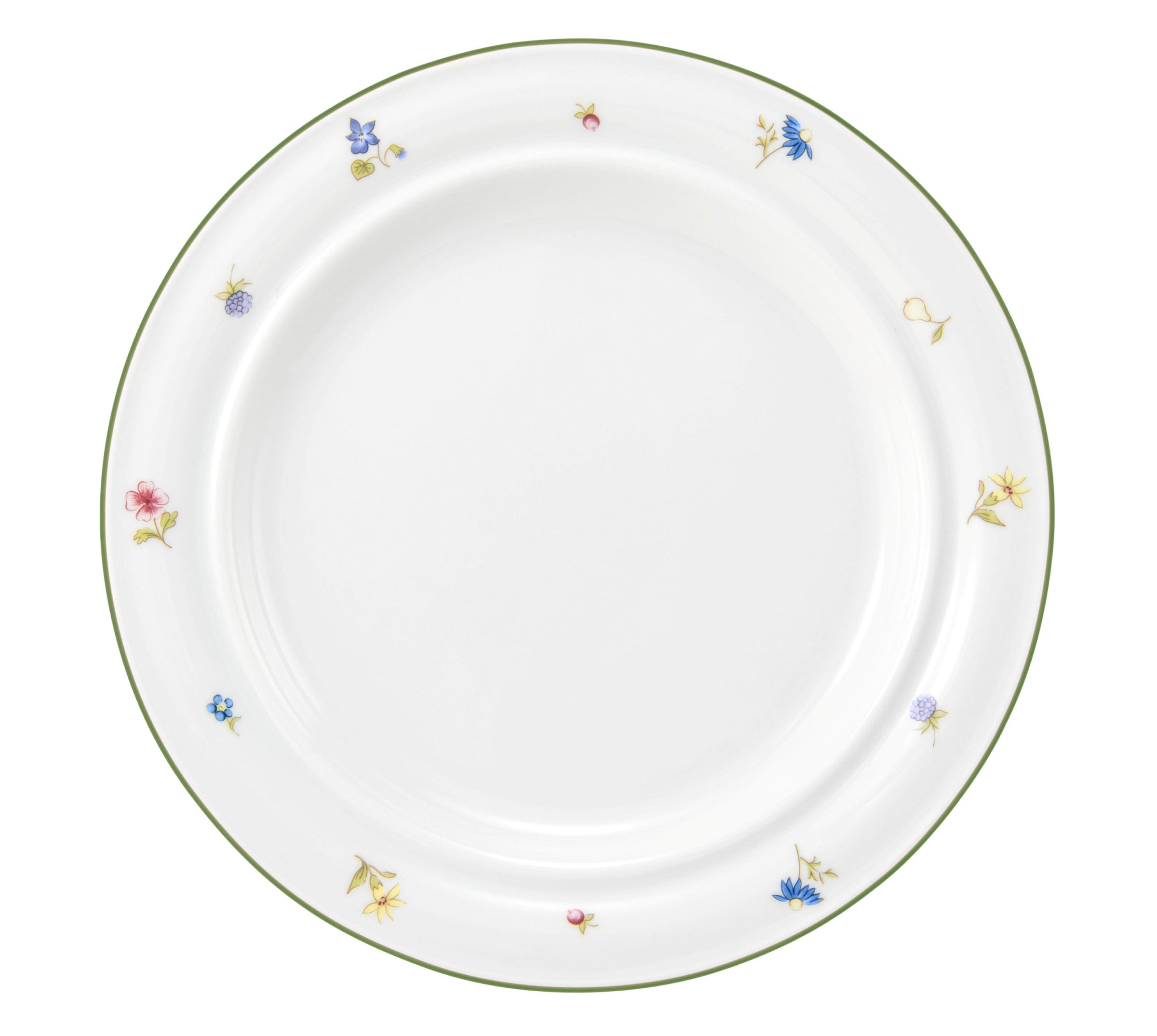 Teller rund flach 23cm Fahne COMMUNITY streublume grüne linie