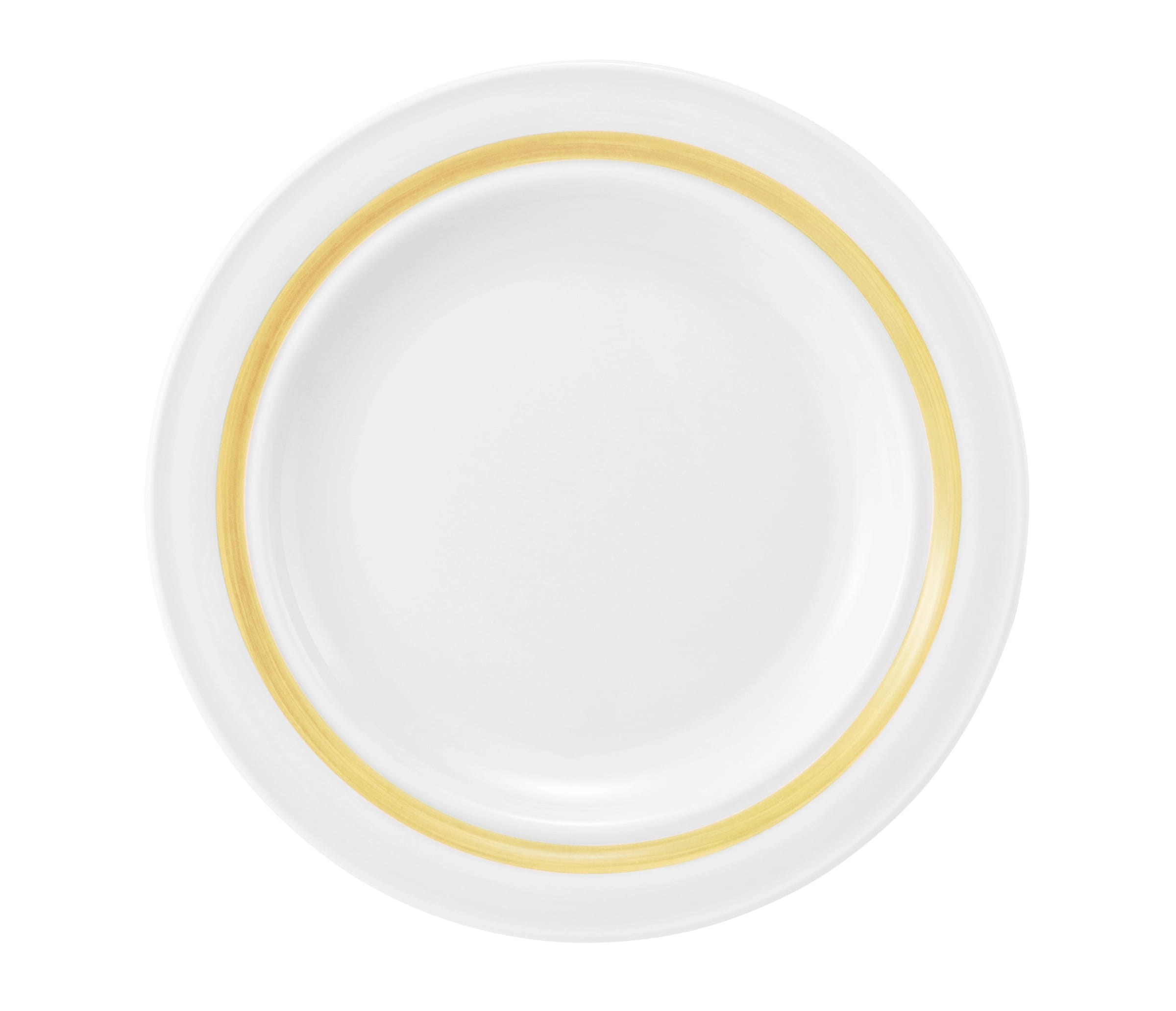 Teller rund flach 20cm Fahne COMMUNITY pinselband ocker