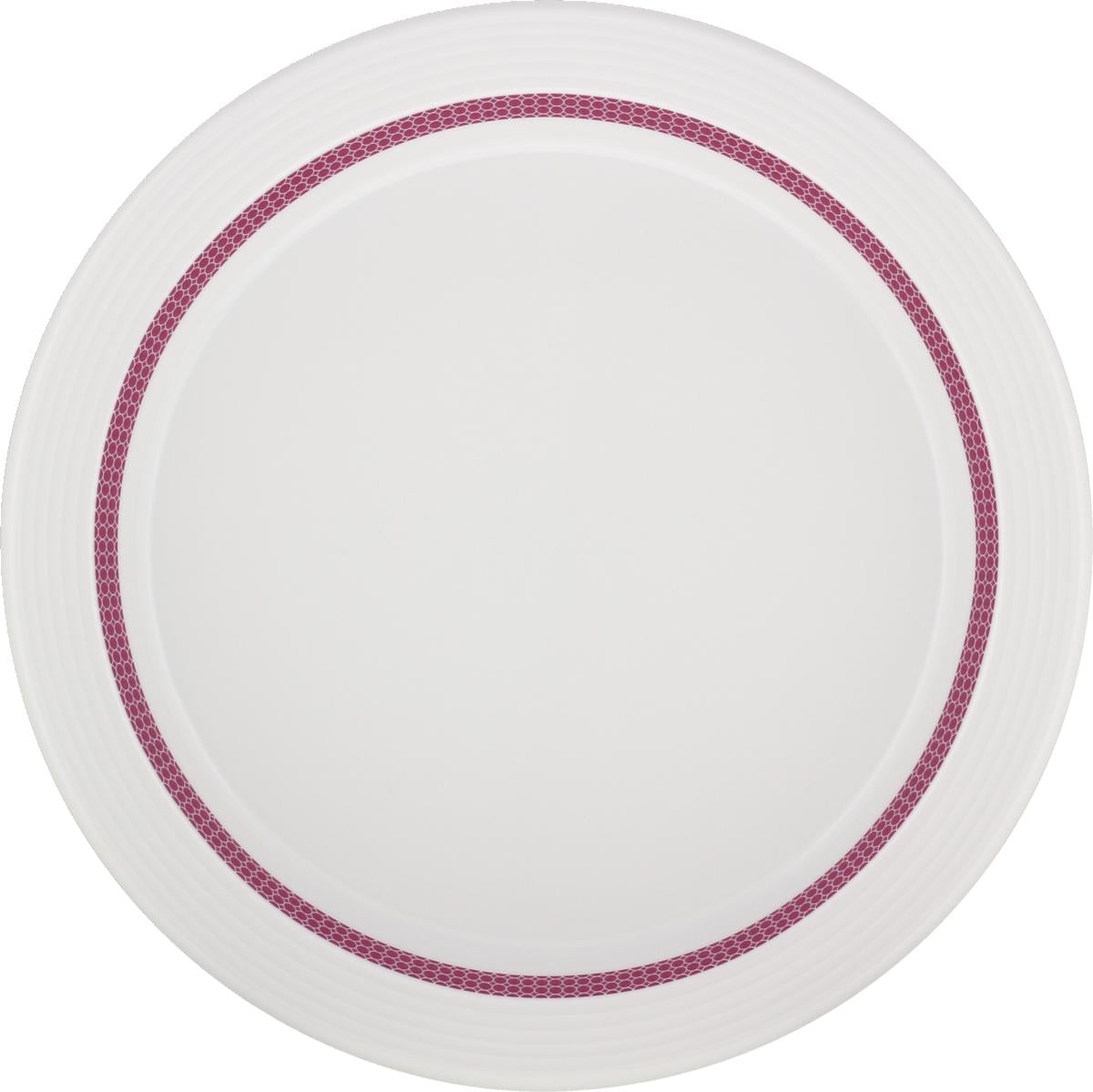 Spezialteller halbtief Fahne Relief 25cm INVITA DIALOG PUNKTE himbeerrot