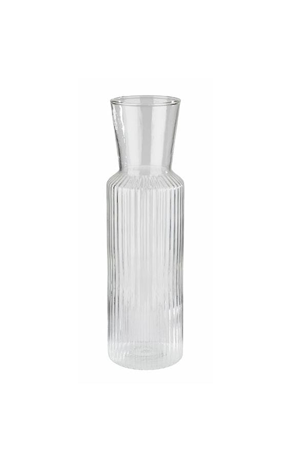 Glaskaraffe LINES Ø 8 cm, H: 27 cm, 0,9 Liter