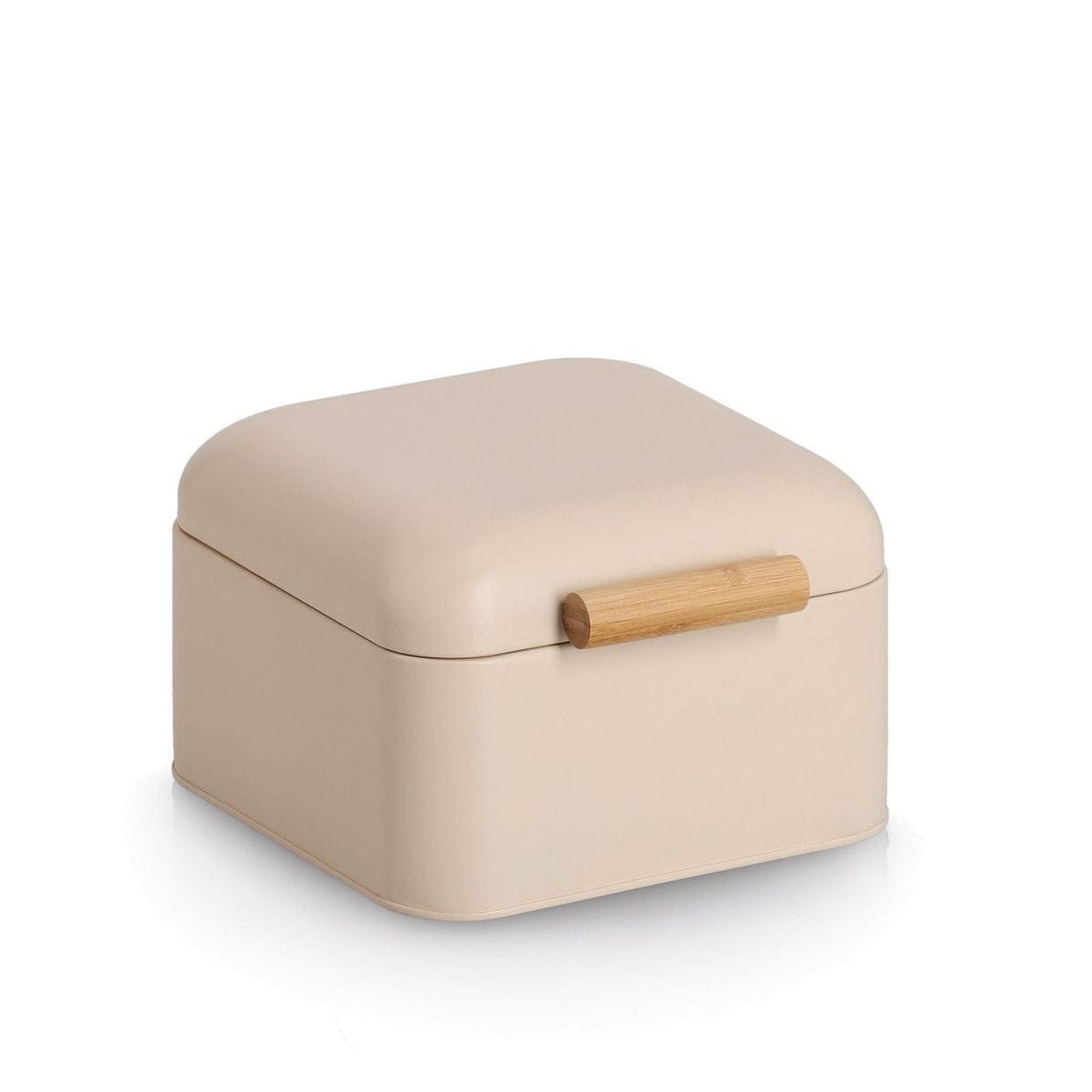 Brotkasten 20x20x13,5cm Bambus/Metall beige