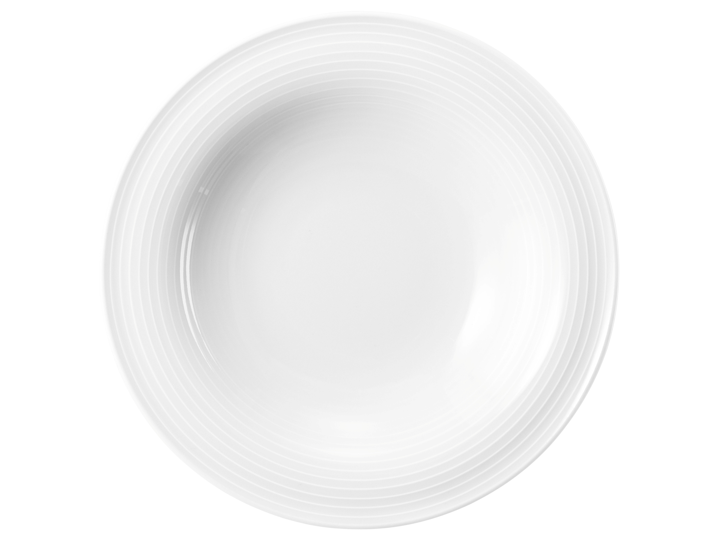 Teller rund mit Relief tief 19cm BLUES weiß