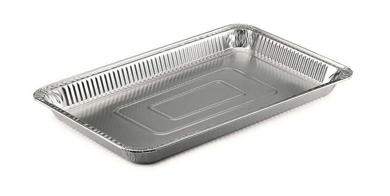 10 Stück Aluschalen GN 1/1 eckig5200ml, 32,6x52,7x3,7cm