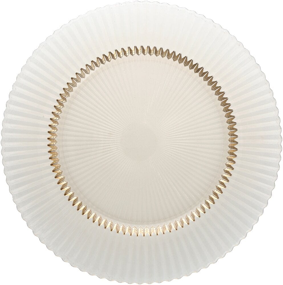 Glasteller flach 32,5cm ARCHIE salbeigrün