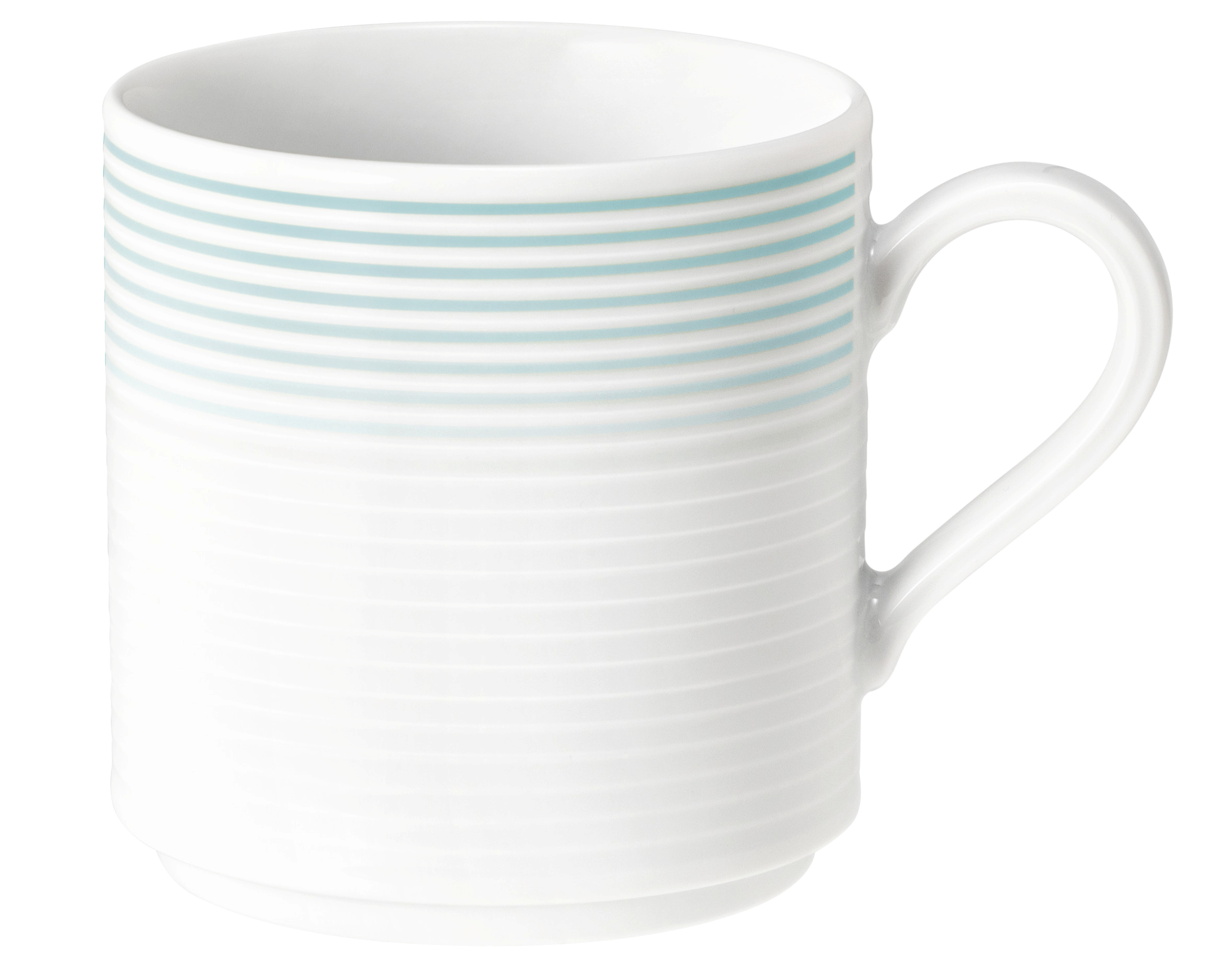 Becher rund mit Relief mit Henkel 0,28l BLUES arktisblau