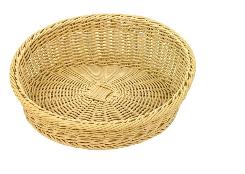 Präsentationskorb Ø37/31cm H12/6cm hellbeige