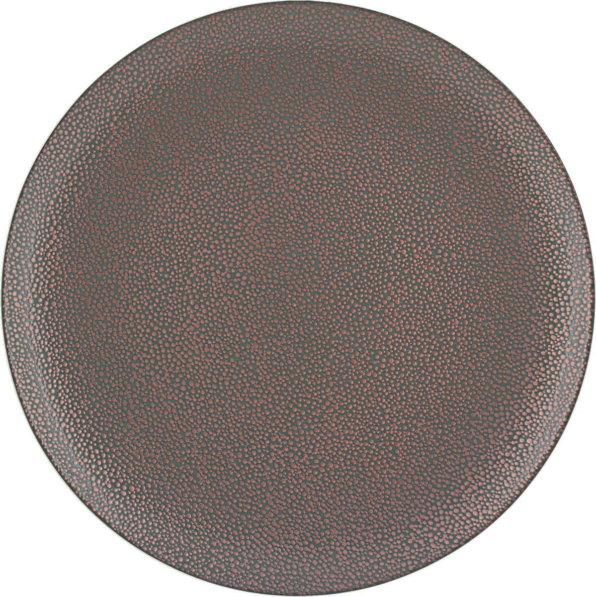 Teller flach rund coup 24cm PURITY PEARLS METALLIC copper