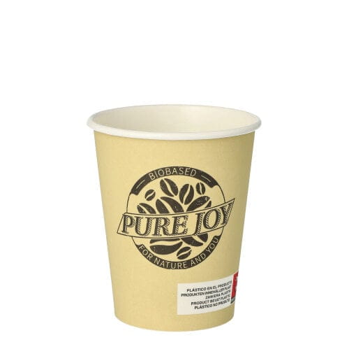 50 Stück Pappbecher 0,2L TO GO PURE JOY creme