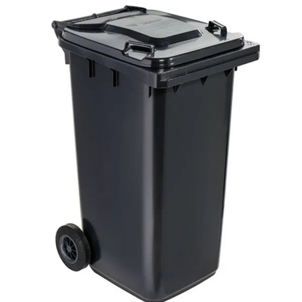 Abfallbehälter 240l mit Rädern schwarz/grau