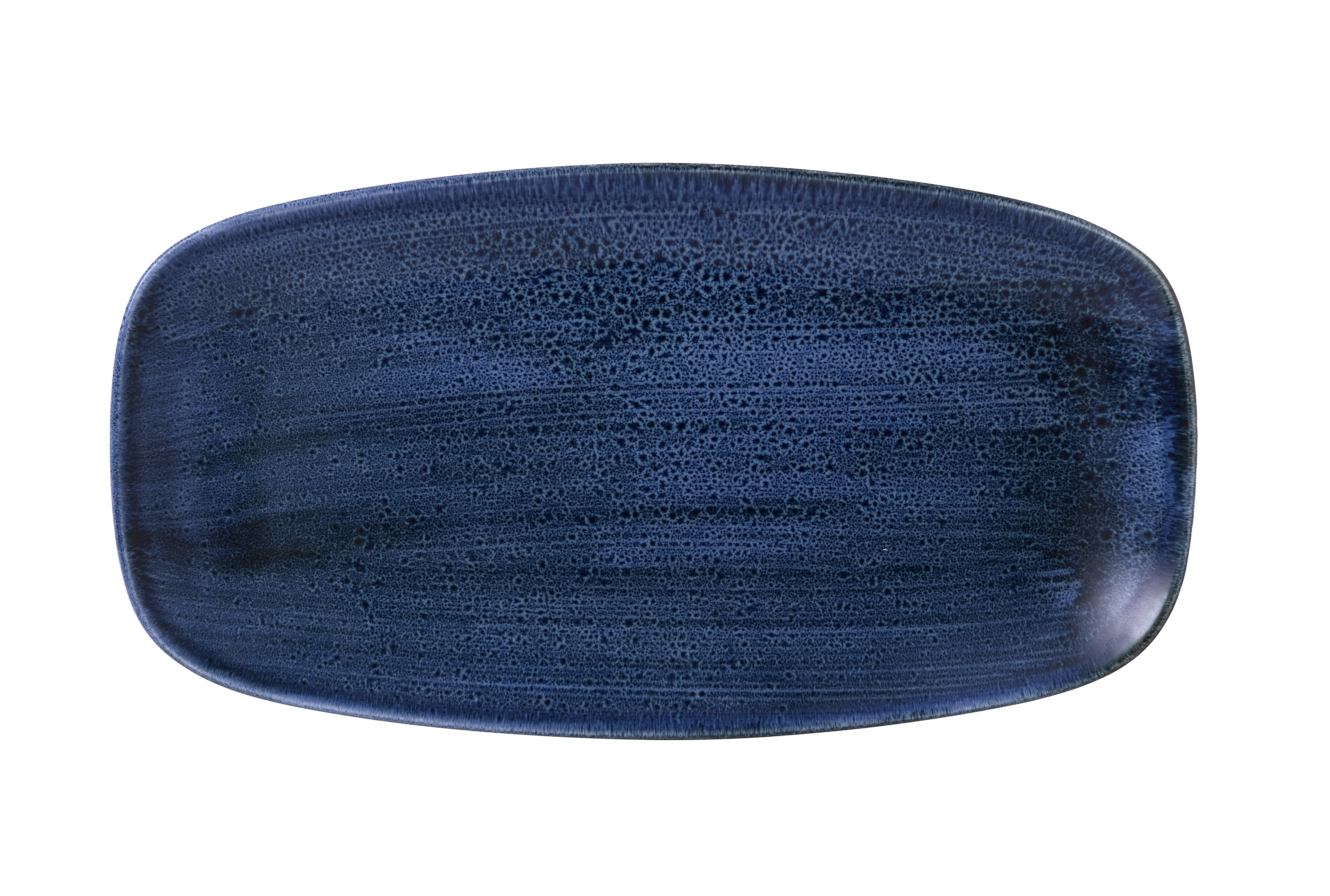 Platte eckig 35,5x19cm STONECAST plume ultramarine