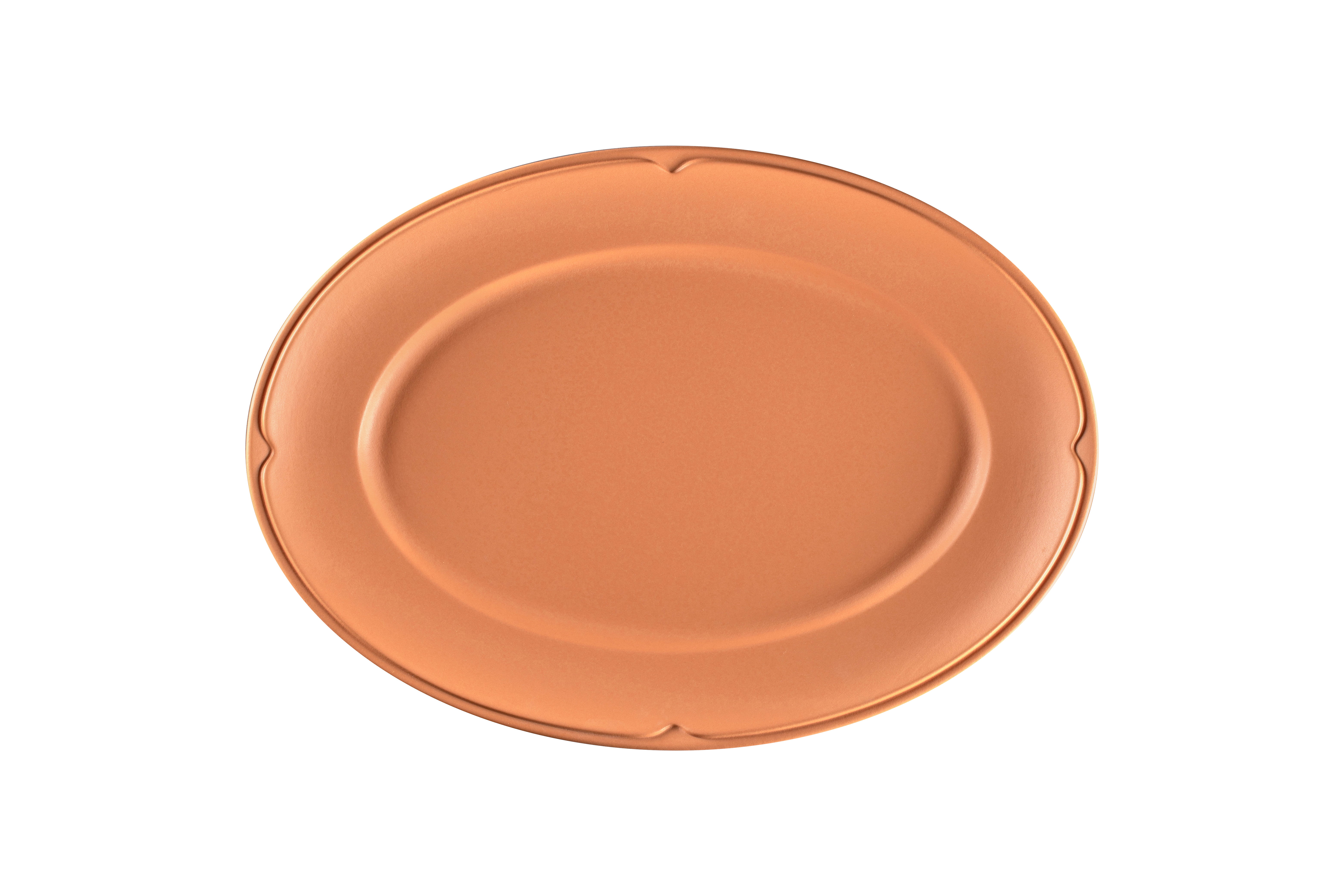Teller oval 38,2x26,9x3,3cm TERO PRIMA terracotta