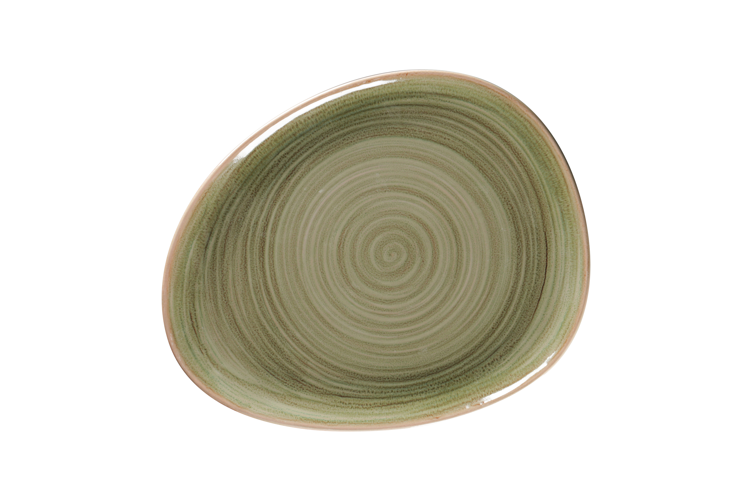 Teller organisch 28x22,6cm RAKSTONE SPOT emerald green