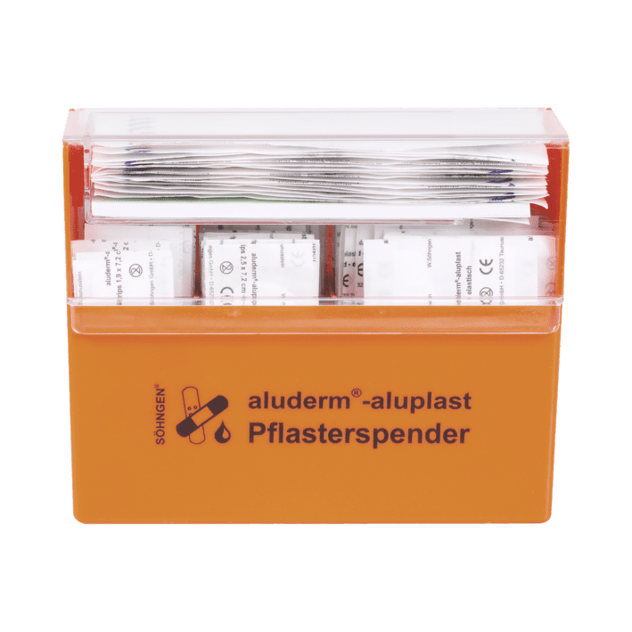 Pflasterspender 15,4x12,8cm ALUPLAST gefüllt