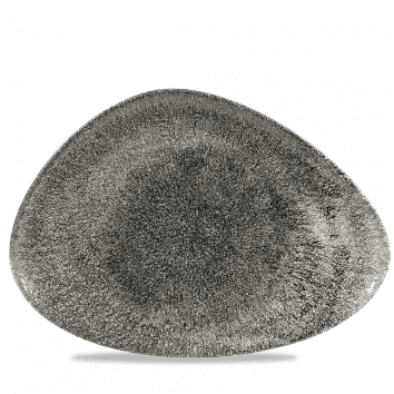 Platte Chefs dreieckig 35,6x25cm RAKU Quartz black
