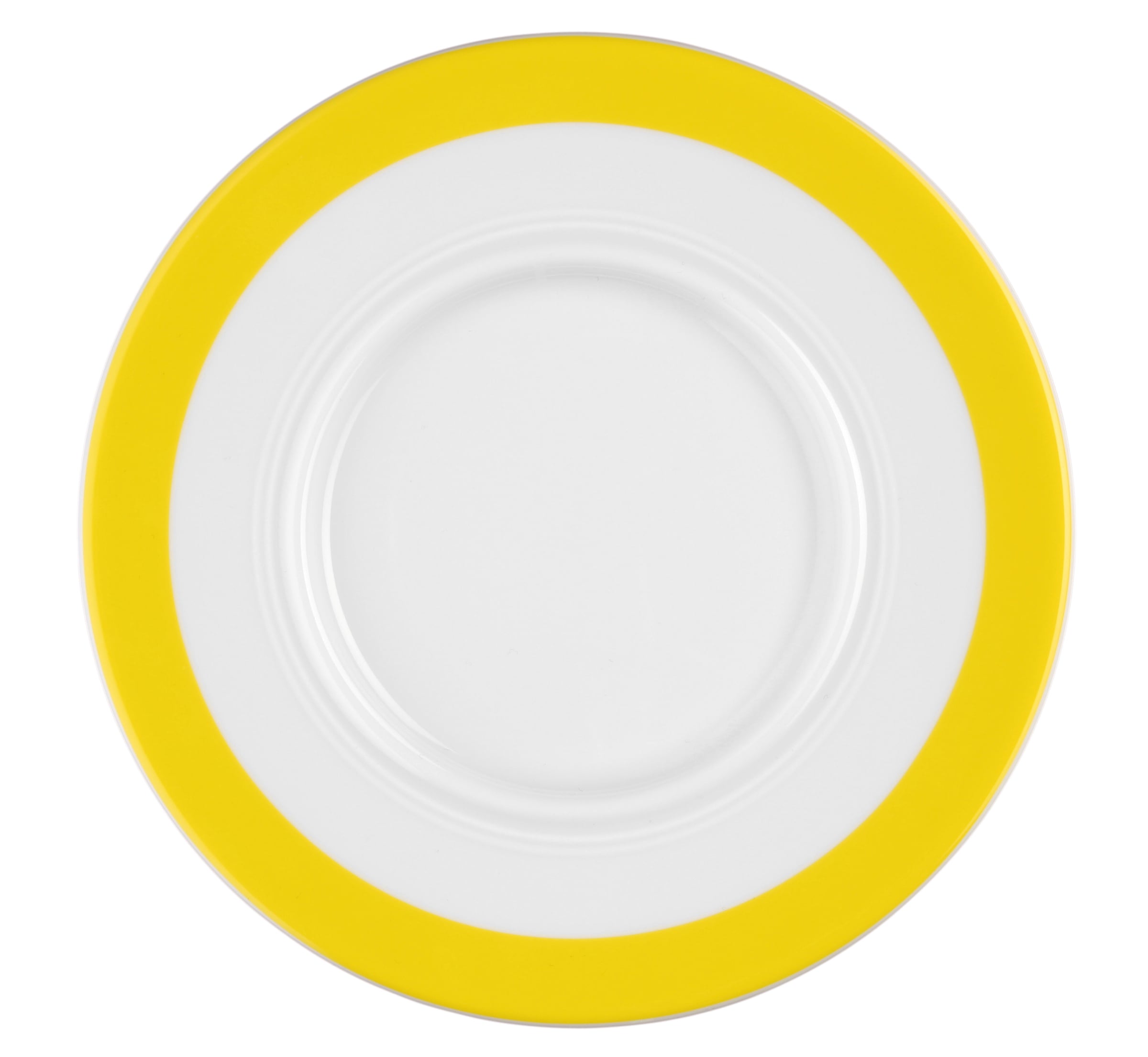 Kaffeeuntertasse rund mit Relief 1 15,5cm VITALIS gelbes band