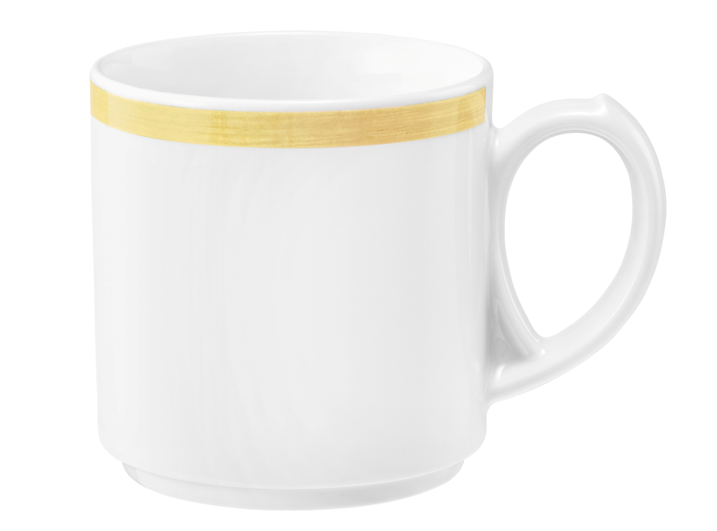 Becher rund mit Henkel 0,28l COMMUNITY pinselband ocker